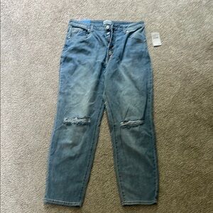 Abound Relaxed Fit Distressed Blue Jeans